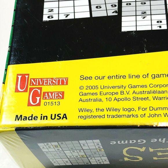 Sudoku for Dummies THE GAME and The World's Longest Crossword Puzzle New Sealed - Picture 6 of 12